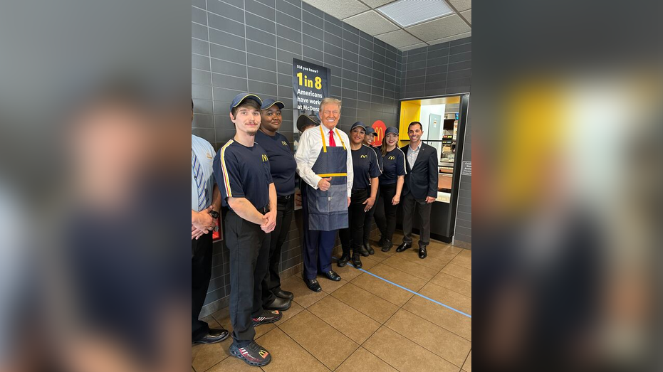 Trump makes fries at Pennsylvania McDonald’s: ‘I’ve now worked for 15 minutes more than Kamala’