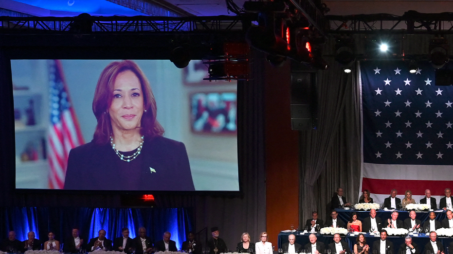 Critics drag Harris for ‘cringe’ pre-recorded video aired during Catholic charity dinner