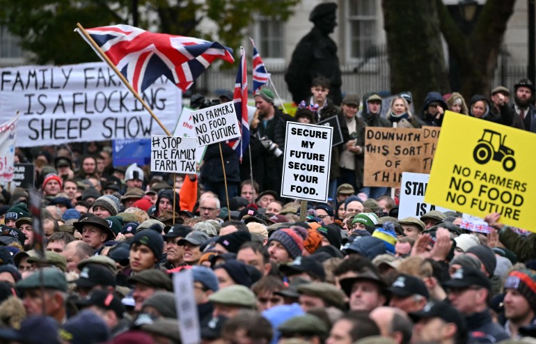 British farmers protest against ‘tractor tax’ on inheritance