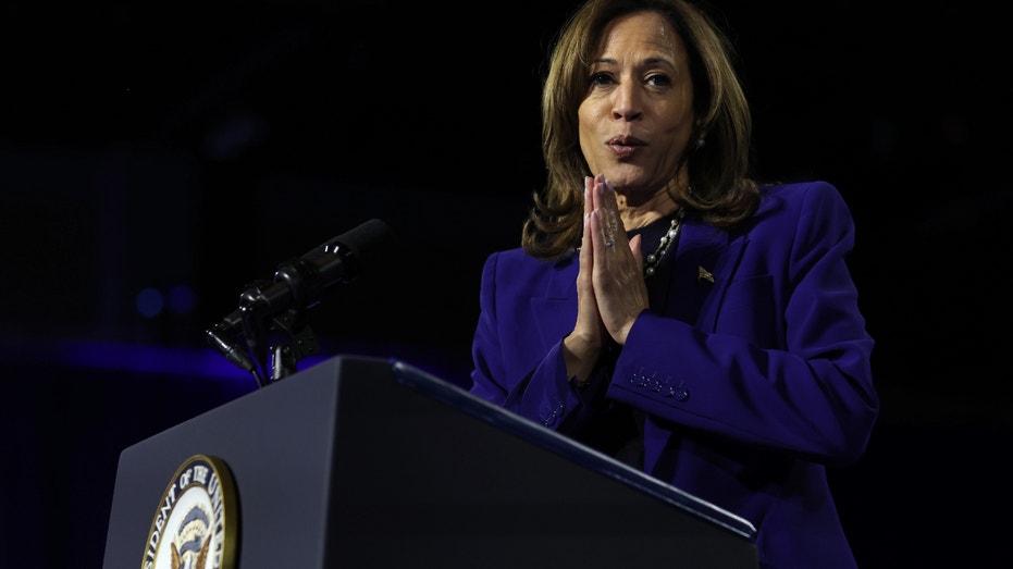 Harris ripped for ‘word salad’ after heckler interruption during campaign speech: ‘The gibberish never ends’