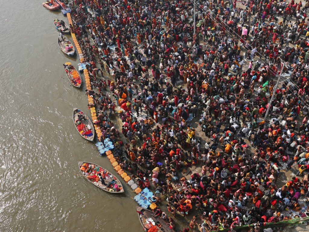 Three million Hindus take ‘holy dip’ a day after fatal crowd crush