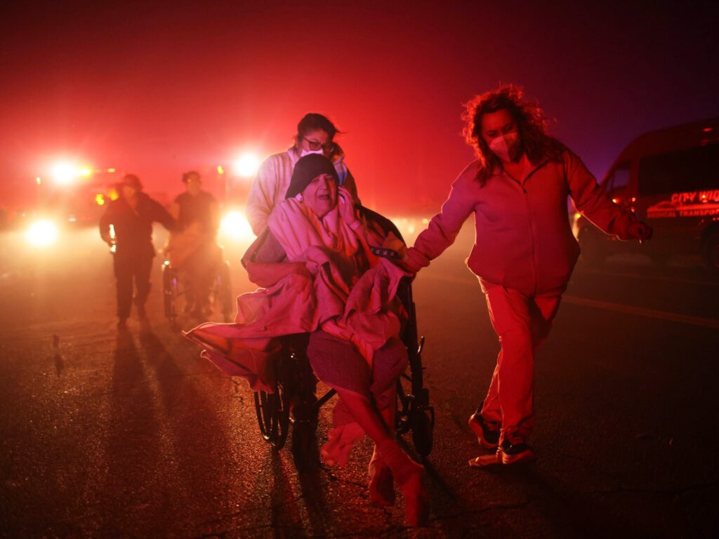 Strong winds drive wildfires across Los Angeles