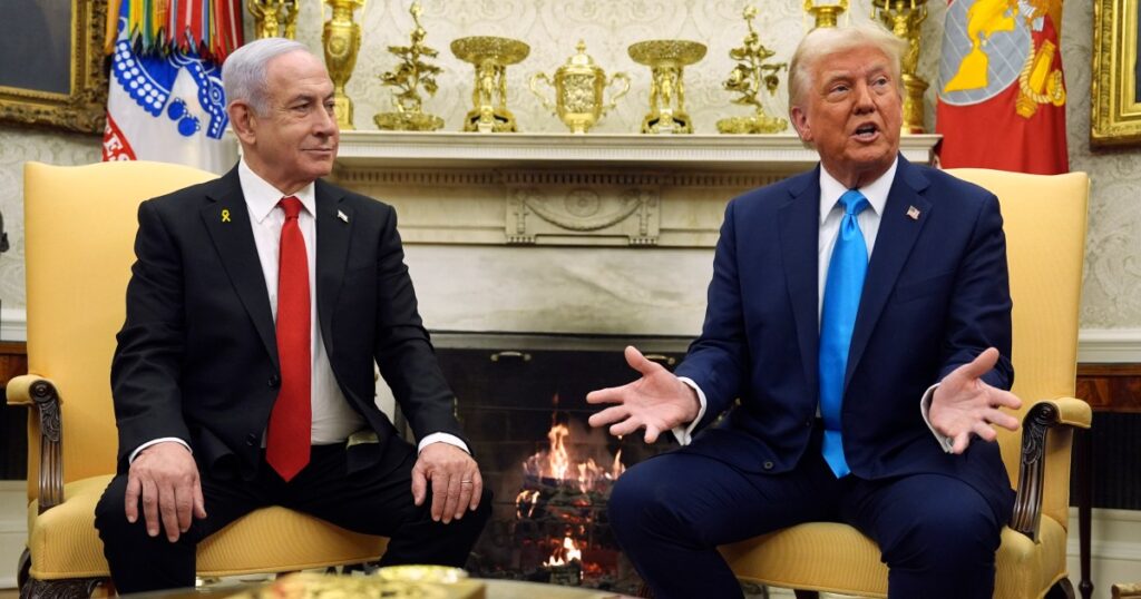 Donald Trump announces US aims to ‘take over’ Gaza during Netanyahu’s visit